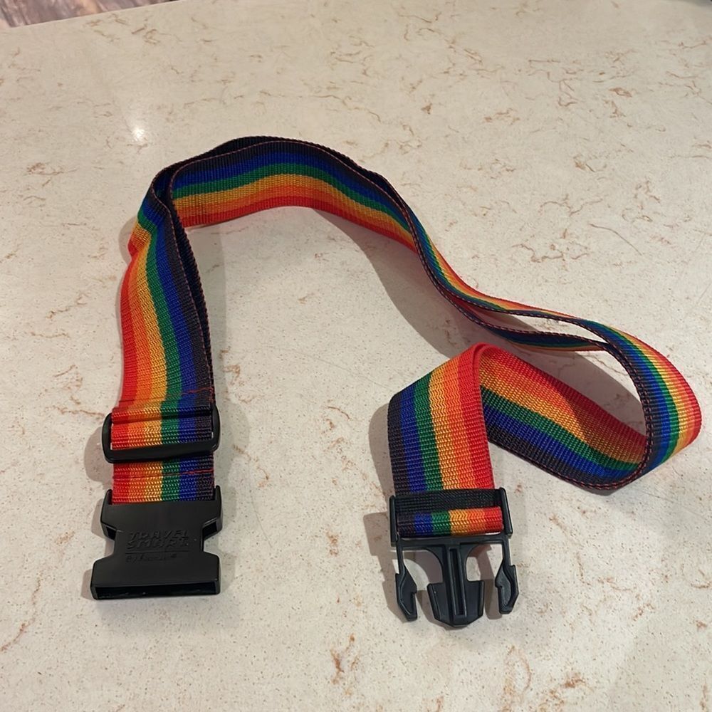 Pride multicolored buckle belt strap